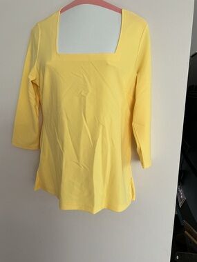 Boston Proper Yellow Square Neck Tunic